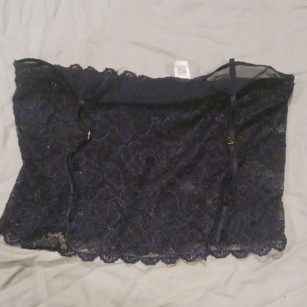 Victoria's Secret Garter Belt Skirt In Dark Purple Size Small
